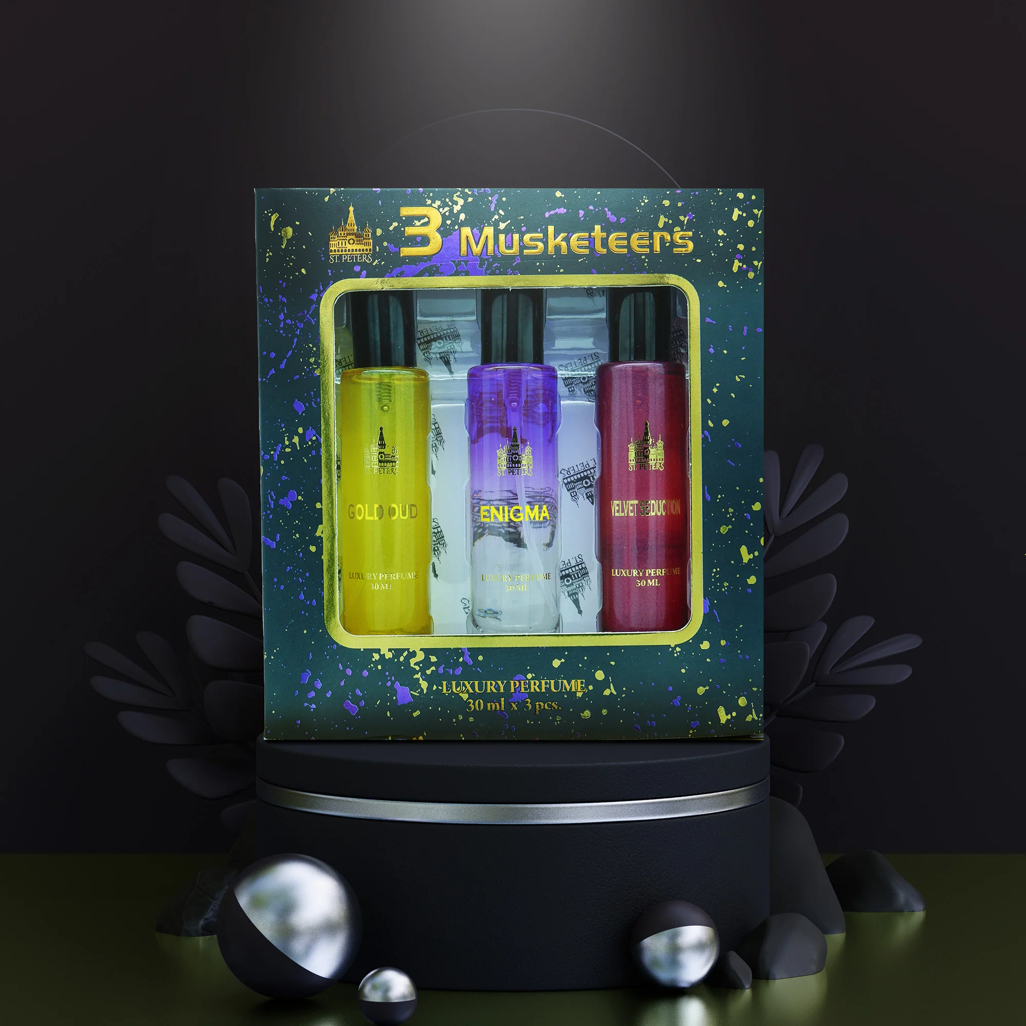 Enigma/Gold oud/Velvet Seduction - Perfume Set for Women Pack of 3